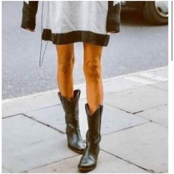 Frye Vintage Billy Cognac Brown Leather Western Cowgirls Boots Size 7 - Picture 2 of 12